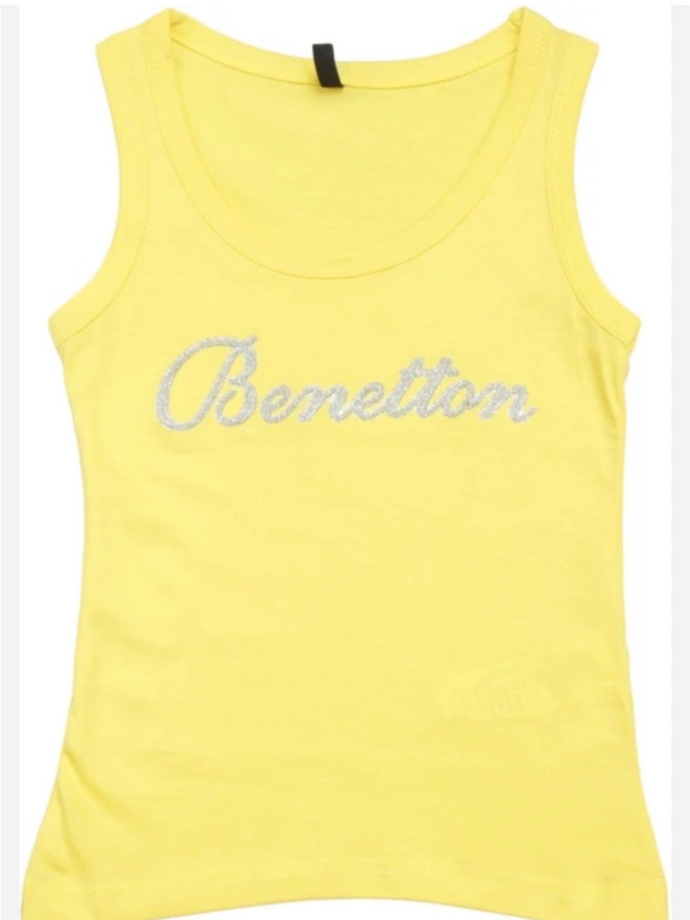 United Colors Of Benetton Pale Yellow Scoop Neck Tank